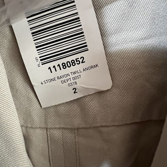 Torrid Womens Blouse Plus 2X Double Extra Large Beige Stone Rayon Twill New - Picture 5 of 8